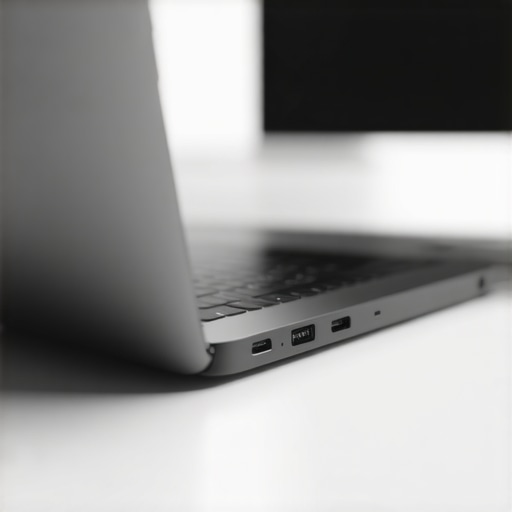 Technician cleaning USB-C port with compressed air to ensure stable connection.