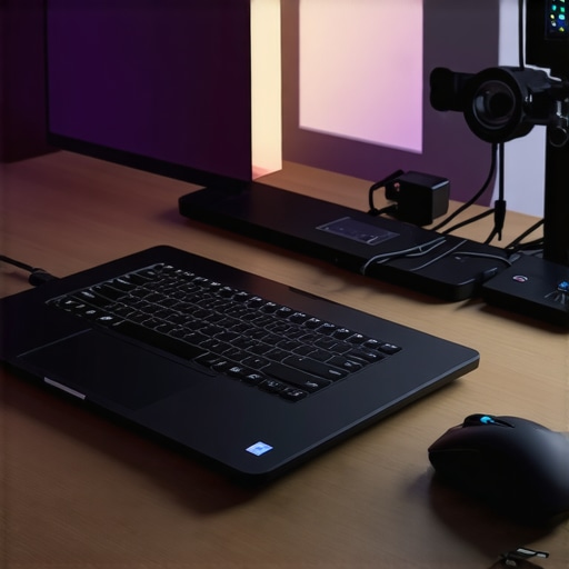 A clean desk setup with a laptop, a connected USB-C dock, and well-managed cables, demonstrating an optimal troubleshooting environment.