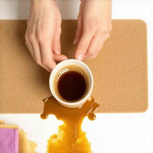 How to Clean a Coffee Spill from a Felt Desk Mat Without a Stain