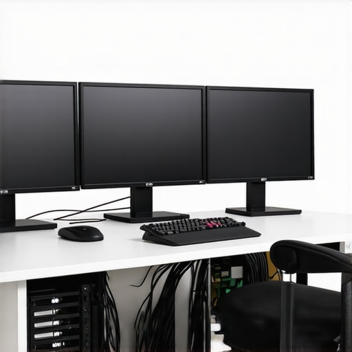 How to manage cables for a massive triple monitor setup