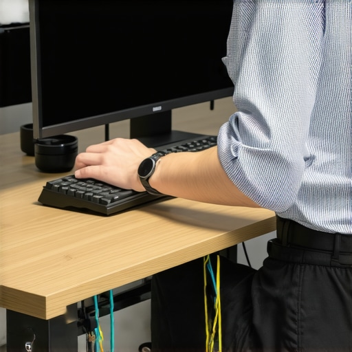 How to organize cables for a sit-stand desk transition
