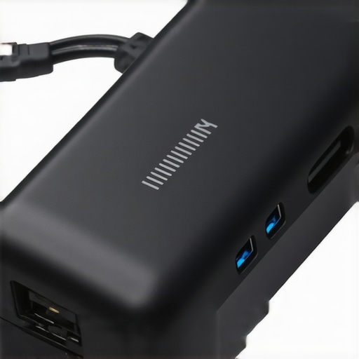 Stable USB-C Dock Setup A neatly arranged USB-C dock with cables securely connected, emphasizing stability and organization