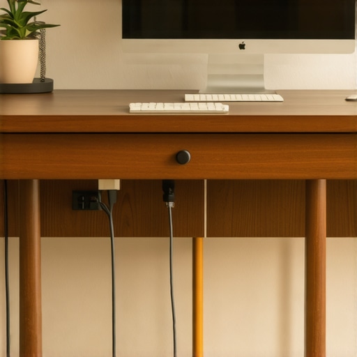 The Only Way to Tuck Cables on a Mid-Century Modern Desk
