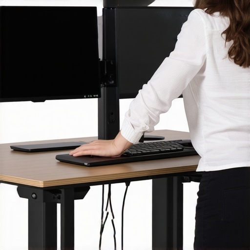 The Trick to Managing Cables for a Sit-Stand Desk with Two Monitors