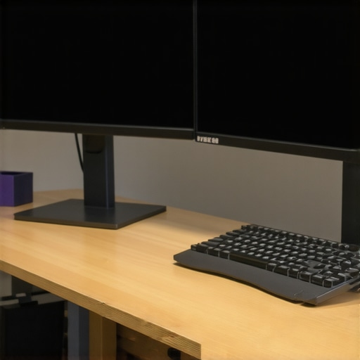 The cardboard shim trick for leveling dual monitors