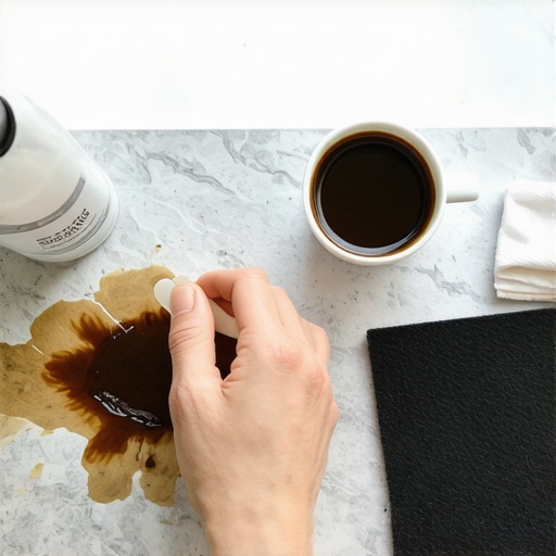The secret to cleaning coffee stains off a felt desk mat