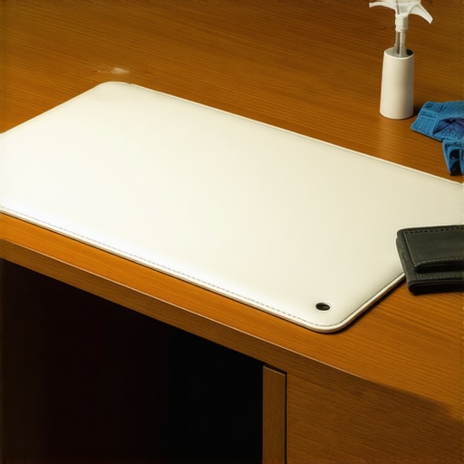 The trick to keeping a white leather desk mat pristine