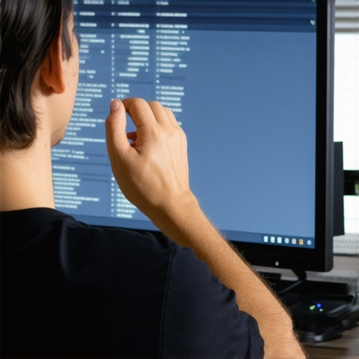 Close-up of a computer monitor showing display settings screen with resolution options.