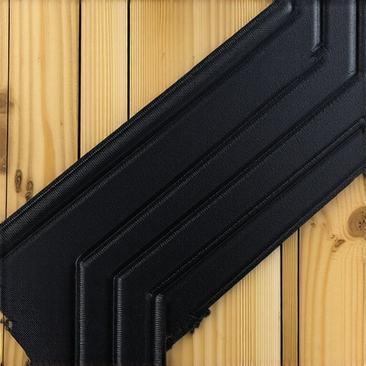 Close-up view of a textured rubber keyboard mat showing grip surface on a wooden desk