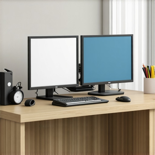 The Only Way to Fit a Dual Monitor Setup on a Tiny Desk