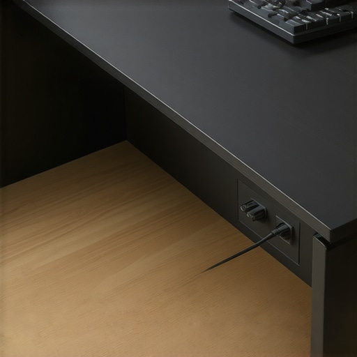 The Simple Way to Hide a Power Strip Under a Minimalist Desk