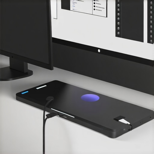 Advanced Desk Setup and Connectivity Optimization A high-end workspace featuring a USB-C dock and ergonomic laptop stand.