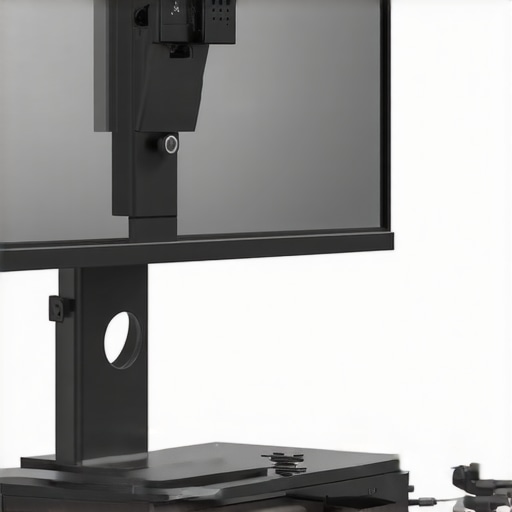 Advanced Tech Desk Setup Components Close up of a USB-C dock and monitor arm on a modern desk