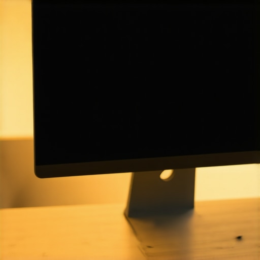 Modern monitor setup with bias lighting to reduce eye strain