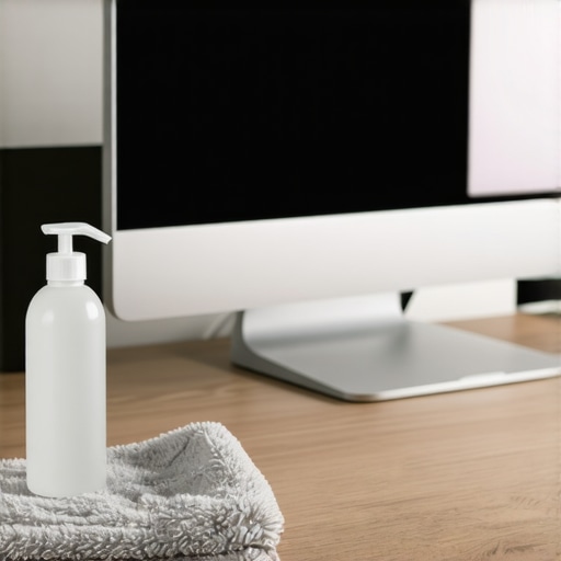 Professional maintenance tools for cleaning computer monitors and USB-C docks.