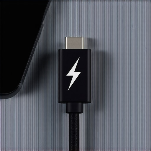 A close-up of a Thunderbolt 4 cable and a USB-C dock showing proper connectivity symbols.