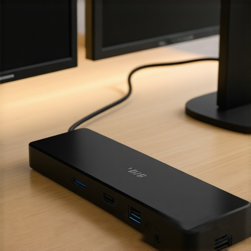 A close up of a premium USB-C dock with organized cables