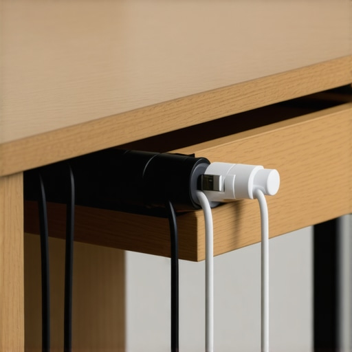 How to Keep Your Cables from Sliding Off the Back of the Desk