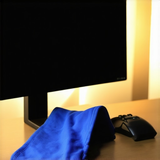 Maintaining a Clean Monitor for Productivity Microfiber cloth cleaning a high-end computer monitor