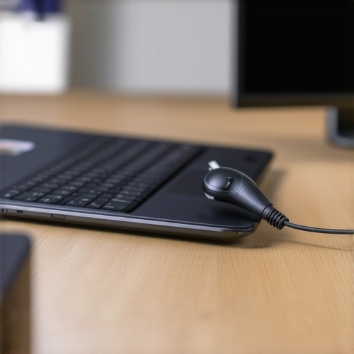 Maintenance for USB-C Ports Cleaning a USB-C port with compressed air to maintain data speed.