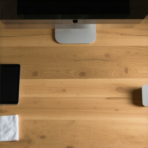 Maintenance tools on a clean motorized standing desk setup