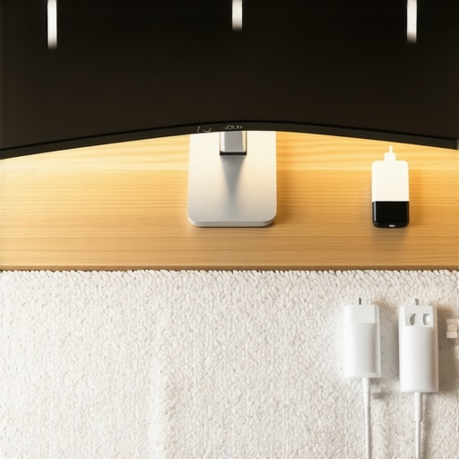 Modern Desk Setup Maintenance and Organization A clean and well-maintained modern office desk featuring dual monitors and a USB-C dock.