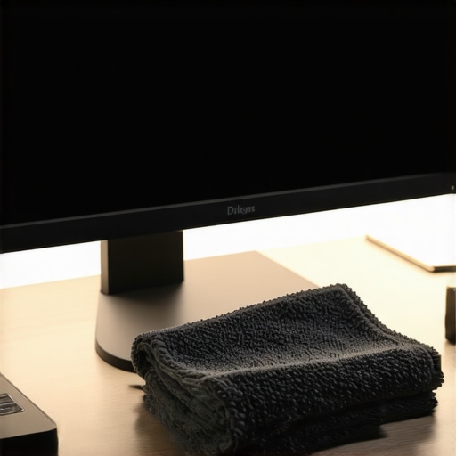 Monitor maintenance and cleaning Person cleaning a computer monitor