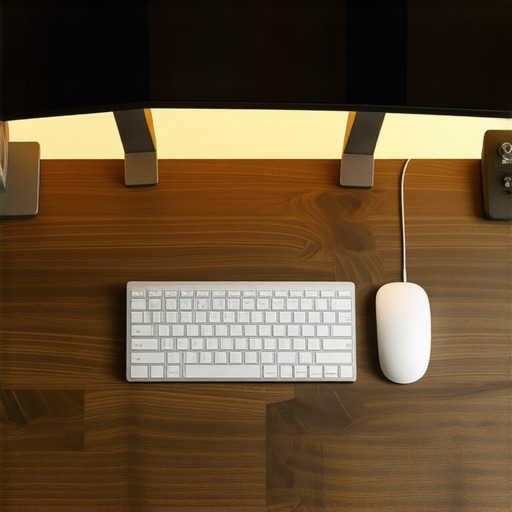 Optimized Deep Desk Layout with Dual Monitors A top-down view of an ergonomic 30-inch deep desk setup featuring dual monitors and clean cable management.