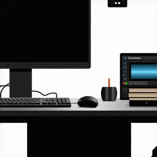 Optimized Desk Lighting and Monitor Placement Diagram showing proper bias lighting and monitor light bar placement for eye health