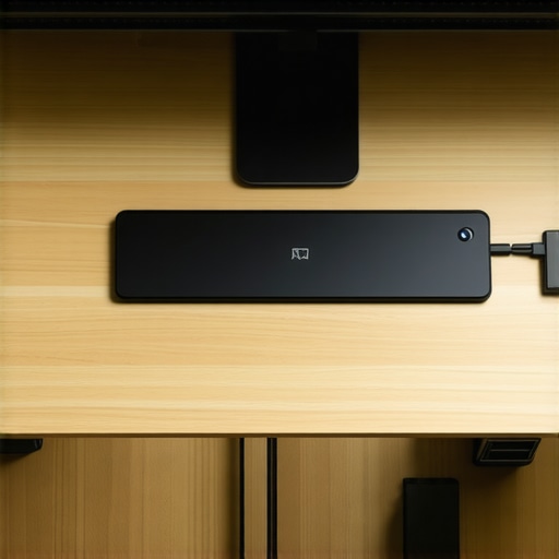 Optimized Desktop Connectivity and Lighting A clean and efficient workspace with professional office accessories and balanced lighting.
