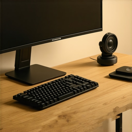 Optimizing a Deep Desk Setup for Large Monitors A professional home office setup showing a deep desk with a large monitor on an arm and a USB-C dock.