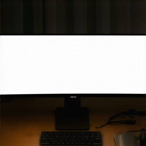 Professional Bias Lighting and Monitor Light Bar Setup A desk setup showing the balance between task lighting and bias lighting to reduce eye strain.