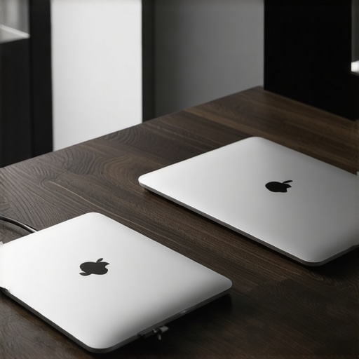 A sleek silver USB-C dock mounted under a walnut desk for clean cable management.