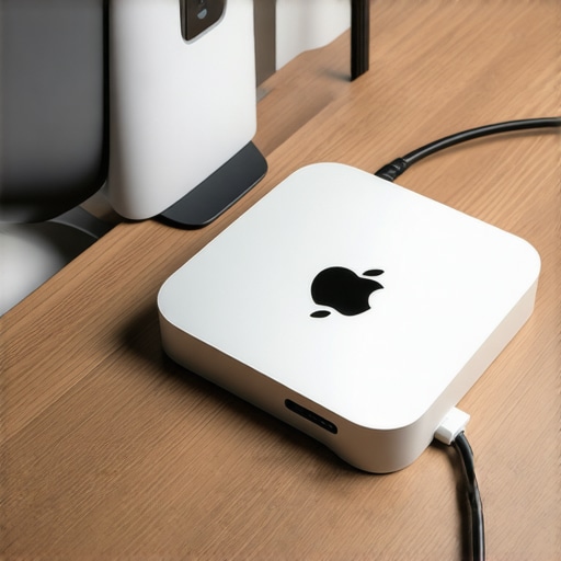 Professional Under-Desk Mac Mini Setup A Mac Mini and USB-C dock mounted under a desk with clean cable management.