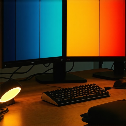 A professional workspace featuring high-CRI lighting and an advanced USB-C dock.