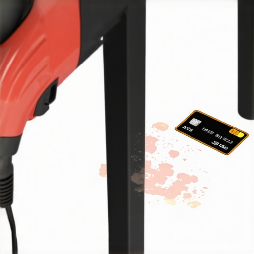 Safe Heat Application for Desk Cleaning Using a hairdryer to soften adhesive residue on a powder coated metal desk frame.