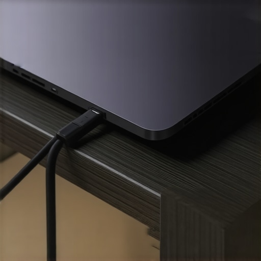 A USB-C docking station mounted under a desk to improve thermal management and organization.