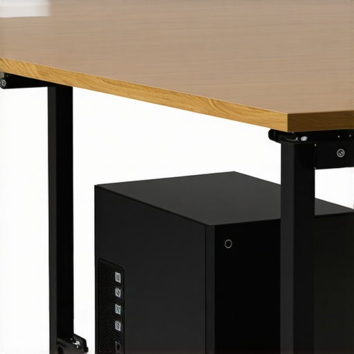 Tension-based under-desk PC mount A damage-free under-desk computer tower mounting system using clamps.