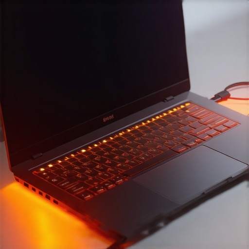The Impact of Clamshell Mode on Laptop Thermals Thermal heat map showing a closed laptop overheating on a vertical stand