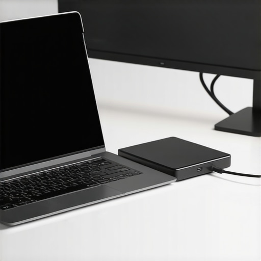 The Ultimate Minimalist Desk Cable Management A clean desk setup showing a USB-C dock and monitor arm for cable management