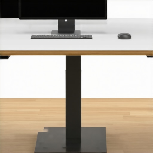 The secret to routing cables for a center-leg standing desk