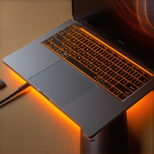 Thermal Throttling in USB-C Desktop Setups Close up of a laptop and USB-C dock showing thermal heat dissipation issues.