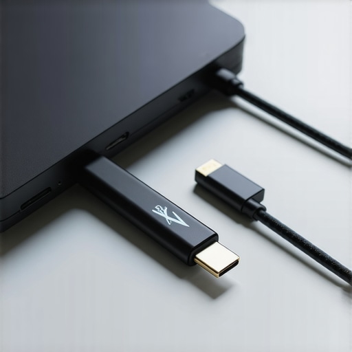 Thunderbolt vs Standard USB-C Cable Comparison Comparison of high-bandwidth Thunderbolt 4 cable and standard USB-C cable.