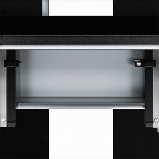 butyl sound dampening sheets applied to the underside of a steel desk